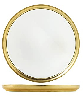 H&H Goldie - Plato de cristal con hilo dorado, 21 cm