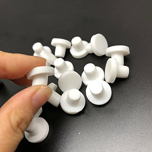 Rubber Covers,Hole Drilling Cover Plugs， Round Solid Rubber Seal Bore 2mm-14mm Hole Plugs Blanking End Caps Seal T Type Stopper(Color:White,Size:4.3mm(10pcs)) (Color : Wit, Size : 12mm(5pcs)) (Color