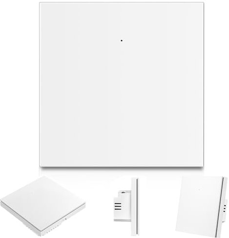 LNL WiFi Smart Light Switch, Neutral Wire Required, Alexa Smart Wall Switch with Remote Control, Voice Control and Timing Function, Compatible with Alexa, Google Assistant and IFTTT 1 Way 1 Gang