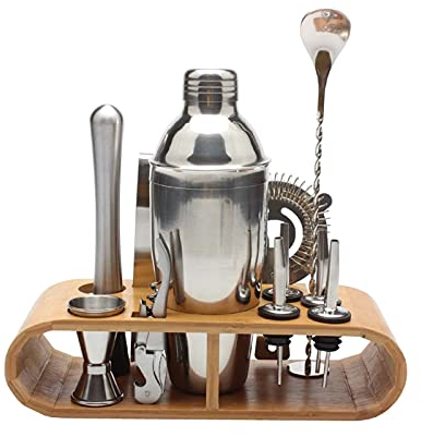Cocktail Shaker 12-piece Cocktail Shaker Set Stainless Steel Bartender Kit Professional Bartending Tools Bar Beverage Mixing Shaker for Bars, Homes, Parties Bartender
