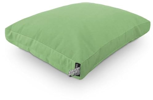 Happers Coussin de Sol Toldotex Anti-Taches Polyvalent pour extérieur, Banc, canapé palettes, Chill Out - Uni Vert 60 x 80 cm