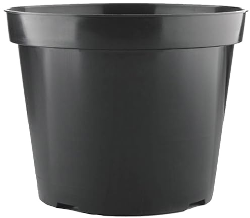 3 x 10L Easy Release Black Plastic Plant Pots, Large And Small Plant Pots Outdoor or Indoor Flower pot for Healthy Root Growth Lightweight & Weather Resistant for Flowers, Plants And Herbs