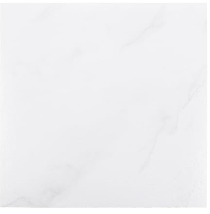 MUXHEL 40er-Set 1.3mm Vinyl-Bodenbelag, 30 x 30cm PVC Bodenbelag Selbstklebend, Fliesen Vinyl Holzoptik Bodenaufkleber, Vinylboden Selbstklebend für Küche Wohnzimmer-weiß