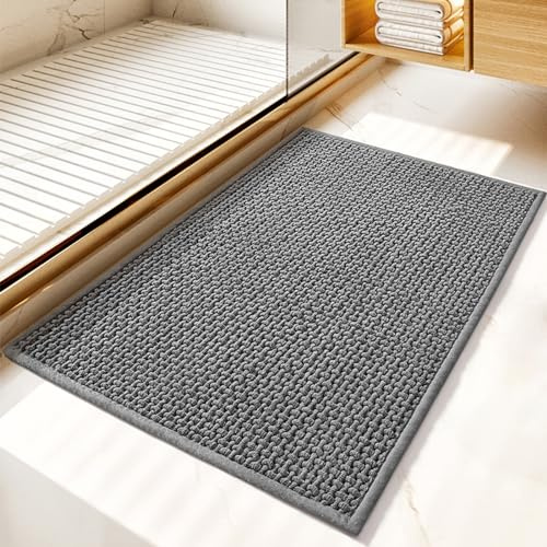 Badematte rutschfest: Badezimmerteppich Waschbar 40 x 60 cm Badteppich - Weich Chenille Badezimmer Teppich - Saugfähige Badvorleger rutschfest MaschinenWaschbar - Bad Teppich für Badezimmer Badewanne