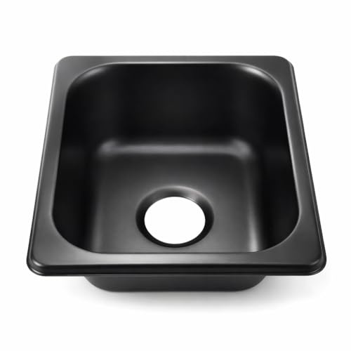 Évier en Acier Inoxydable, Évier de Camping-car 175x160x70 mm, Acier Inoxydable 304 Noir Galvanisé, Bar pour Bateau, Caravane, et Camping