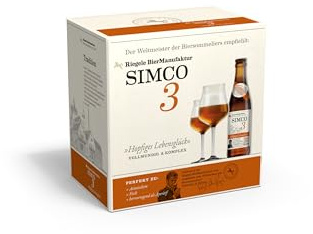 Riegele Geschenkbox Simco 3 - Hopfiges Lebensglück - Kastanienrotes India Pale Ale, Craft Beer (8 x 0,33l)