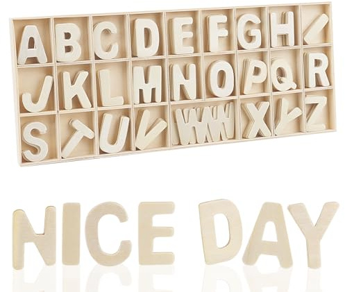 130 Stück Holzbuchstaben Klein 3cm Deko Buchstaben Holz Kleine Holzbuchstaben zum Basteln Buchstabe Holz Scrabble Buchstaben Deko Großbuchstaben A-Z für Kunsthandwerk DIY Kindererziehung
