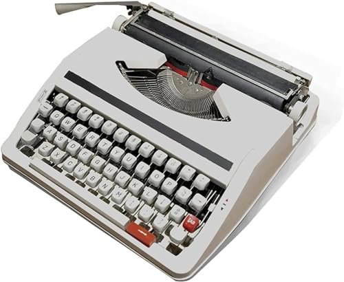 Vintage-Schreibmaschine, tragbares Modell einer manuellen Schreibmaschine, Maschinen-Schreibmaschine, traditionelle altmodische mechanische englische Schreibmaschine, ablenkungsfreies Schreiben, für