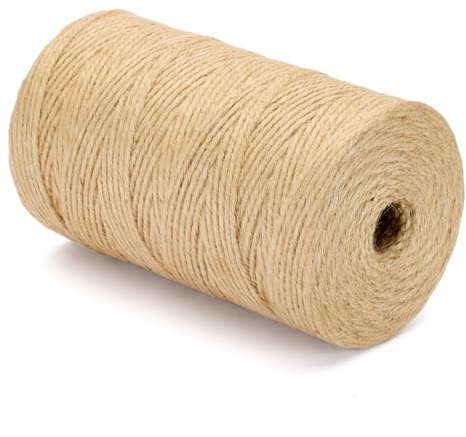 La Cordeline Ficelle Jute 3 mm ±490 m Bobine 2.5Kg - Ficelle Naturelle pour Artisanat, Emballage, Jardinage et Décoration DIY, Brun