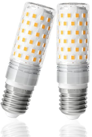 LUTW Lampadina LED E27 Mais, Luce Calda 3000K, 10W 1510LM Lampadine LED Equivalenti a 130W Alogena, Lampadina E27 a Vite Edison per Lampadario, AC 220-240V, Non Dimmerabile, 2 Pezzi