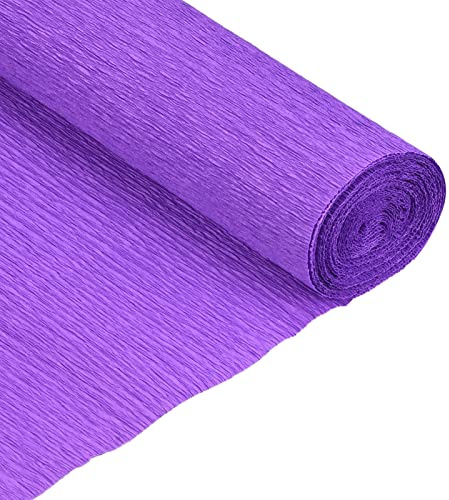 QUARKZMAN 2 Stück Krepppapier Tiefviolett, 2.3 m x 50 cm Floristen Krepp Papier Bunt für Handwerke, Party, Schulpapier, Kräuselpapier, Verpackung, Blumen DIY