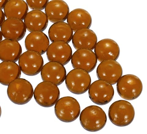 QUARKZMAN Perle di Vetro, 1 Set Perle di Vetro Tonde Marrone Scuro 0.60lbs (0.63) Biglie di Vetro Ciottoli per Riempire Vasi Decorazioni per Acquari Lavoretti Fai-da-Te