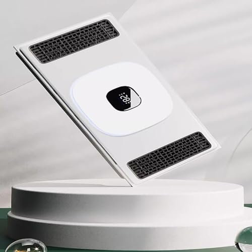 RWSXY Ventilatore di Scarico per Bagno con Luce a LED, Ventilatore da soffitto, Grande Anello di Illuminazione a LED, Luce Ambientale, Display Digitale HD, Telecomando Wireless