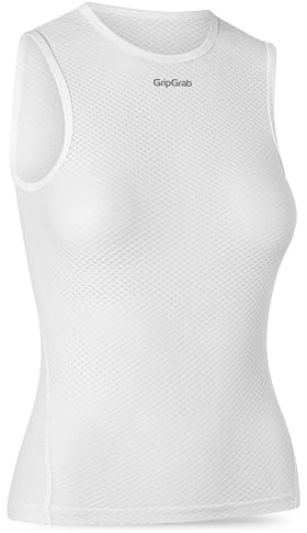 GripGrab Women's Ultralight Sleeveless Cycling Base Layer Mesh Undershirt | Summer road and mountain bike under-vest with Polygiene anti-odour treatment, open-weave fabric and high stretch race fit