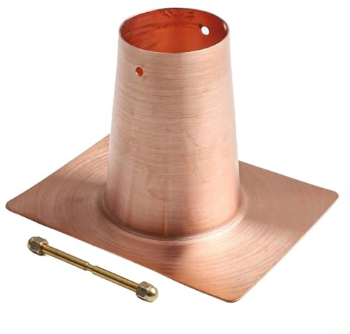 Metal Rain Chain Gutter Adapter for Outdoor Water Drainage System, Decorative and Functional Connector Compatible with Various Rain Chains, for Home Garden Yard Use(Copper)