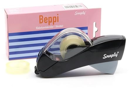 Beppi - Klebebandabroller mit integriertem Abschneider, Schwarz