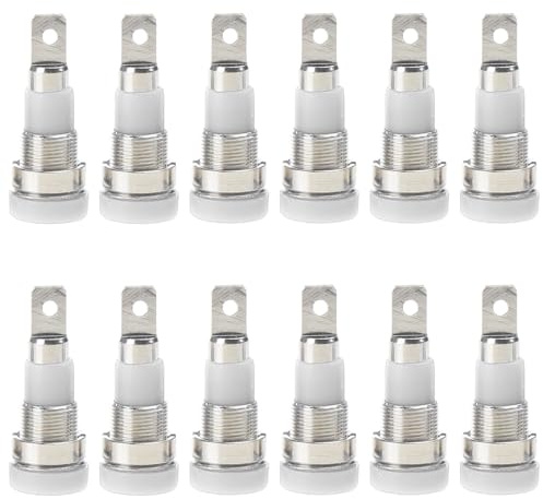 Lerpwige Presa a banana da 4 mm, adattatore femmina per montaggio a pannello, M4 x 28, per altoparlante satellitare a ricevitore AV