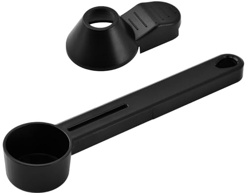 Coffee Scoop & Funnel for Reusable K Cup Refillable Tea Pods, Measuring Spoon 2 Tablespoon Capacity for Ground Coffee, Protein Powder, Tea(Black)