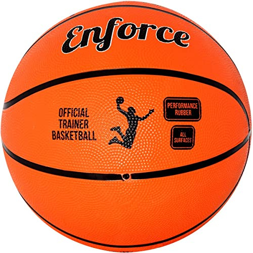 Optimum Street Basketball – Robustes Koreanisches Gummi mit wetterfestem Grip für vielseitiges Spiel drinnen und draußen – Größen 7 und Mini für alle Altersgruppen – Orange, Größe