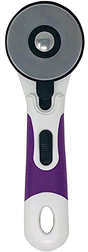 The Quilted Bear - Rollschneider – Ergonomischer Softgrip-Schneider für Stoff mit scharfer Schneidklinge und einfachem Klingenwechselsystem (60 mm)