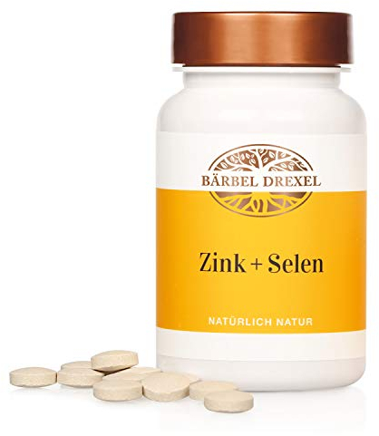 BÄRBEL DREXEL Zink + Selen Kapseln Hochdosiert mit natürlichem Zinkgluconat + Selenhefe, Vegan (145 Stk) Haut Haare Nägel Knochen Immunsystem Nahrungsergänzung Naturheilkunde Zinktabletten