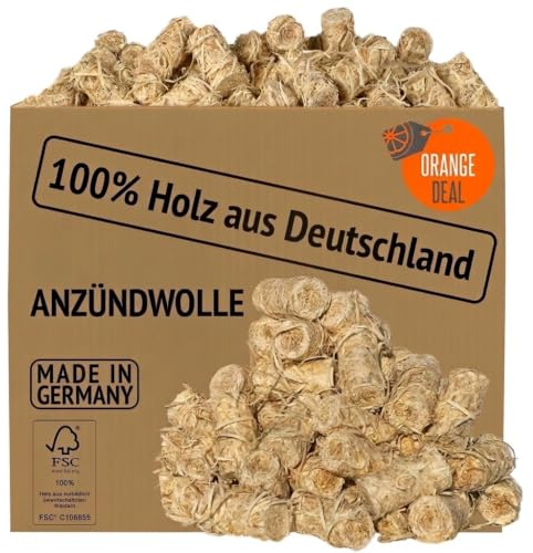 Anzünder Holzwolle 2kg (ca. 160 Stück), Kaminanzünder, Grillanzünder, Anzündwolle, Ofenanzünder, Feueranzünder, Holzwolle Anzünder, Grill Anzünder, Holzanzünder, Anzünder Kamin, auch in 10kg und 5kg.