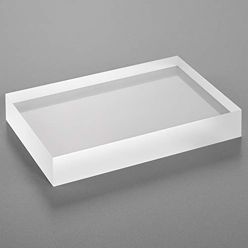 Zeigis - Acrylblock 80x120x20mm transparent satinierten Kanten/Acrylglas | Kein vergilben / UV-beständig, als Acrylpodest zu Dekozwecken in Vitrine, Regal und Schaufenster oder DIY + Modellbau