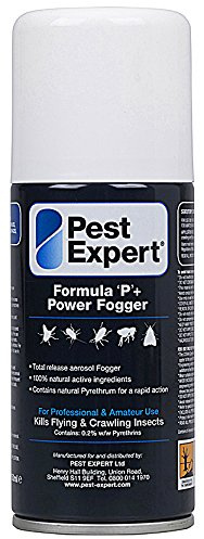 Pest Expert Formula ‘P+’ Carpet Moth Killer Fogger Treatment 150ml – Maximum Strength Moth Bombs for Fast-Acting Effective Control, Professional Strength for Approved Amateur Use
