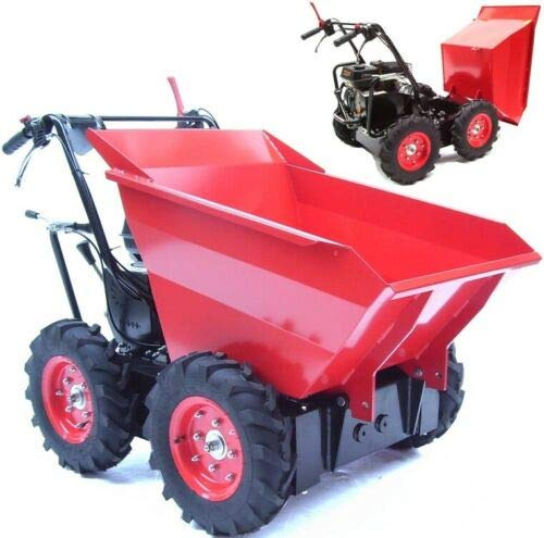 D&L 56137 Mini Schubkarre Muldenkipper AWZ 4x4 300 kg Offroad Reifen Edelstahl Gelb