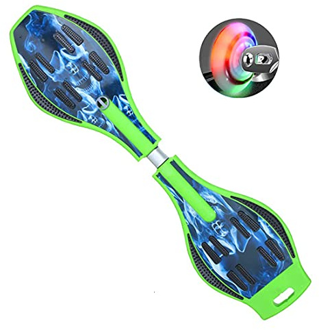 Magnitt Deluxe Junior Caster Board in Amazing Blue Color, with Illuminating Wheels for More Excitement, Fun and Visibility, Durable Twistboard for Kids and Adults and Professional (1)