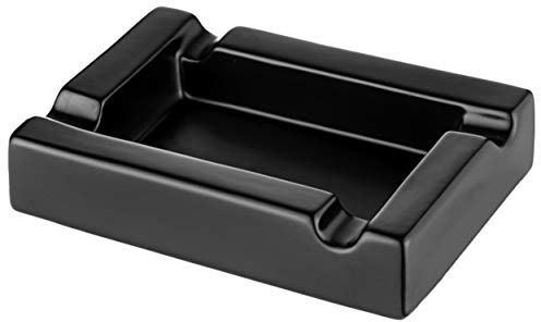 GERMANUS Großer Zigarrenascher Zigarren Aschenbecher in schwarz - Granitum I