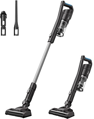 Midea MCS2025GB Aspirapolvere Senza Fili Potente, Scopa Elettrica Senza Fili con Illuminazione a LED 3 in 1, Aspirapolvere Senza Filo Senza Sacco Durata a 45 Minuti, Nero