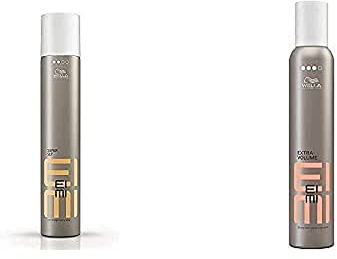 Vorteils-Set: Wella Eimi Super Set Fixing Spray mit UV-Schutz und extrastarkem Halt – 1 x 500 ml & Extra Volume Schaumfestiger mit Hitzeschutz und starkem Halt – 1 x 300 ml