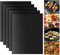 LINGLAN Juego de 5 Alfombrillas antiadherentes para Barbacoa, Parrillas y horneados, Reutilizables y fáciles de Limpiar, Funciona con Gas, carbón, Parrilla eléctrica y más, 40 x 33 cm