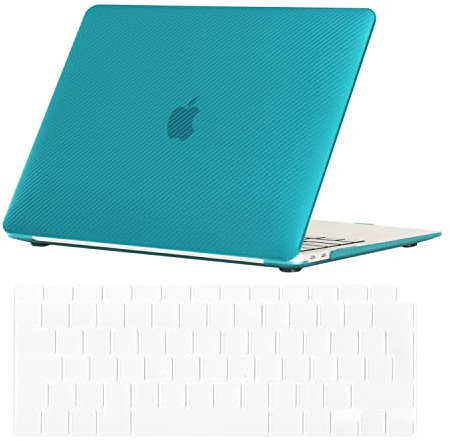 Se7enline for MacBook Air 13 inch Case M1 2024-2018 A2337,Deep Teal | Hard Shell Laptop Case Washable Keyboard Cover Skin Anti-Scratch Anti-Drop Heat Dissipation Full Port Access Slim Lightweight
