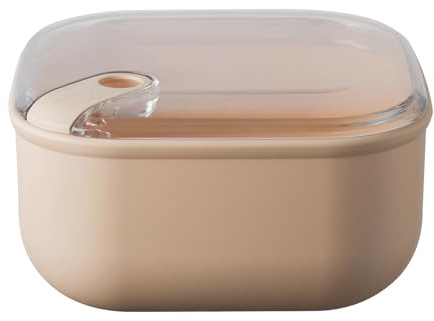 OMADA Contenitore Ermetico per Alimenti 2L Dimensioni 19,5x19,5xH10,5 cm | Porta Pranzo con Coperchio Trasparente, Idoneo a Frigo e Lavabile in Lavastoviglie, Chiusura Ermetica, Collezione Pull Box