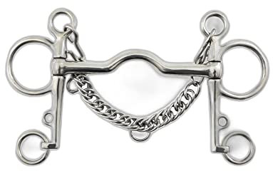 Premier Equine Mittleres Pelham-Gebiss mit Kinnkette