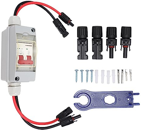 Cocoarm Disjoncteur MCB 2P DC Combiner Box, Protection Contre Les Surtensions, Couvercle Transparent, IP65, Rail DIN, 32 A, Excellent Design, Applicable aux Ménages, Camping-Cars (avec