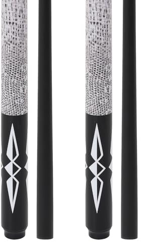 Dysdensa Set di 2 stecche da biliardo in fibra di vetro 540 g e 590 g, 147 cm, bianche
