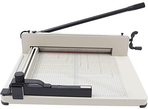 SdaryWare Paper Cutter 17 Inch Heavy Duty Paper Cutter Guillotine Paper Cutter Guillotine Paper Slicer Trimmer A3 0.1-36mm Cutting Thickness for Cardstock Card Fabric Soft PVC Office Home School