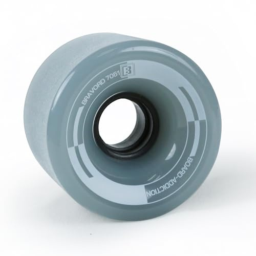 BRAVORD Longboard Wheels 70MM 82A Professional Cruising Wheels for Cruisers and Longboards– Set of 4