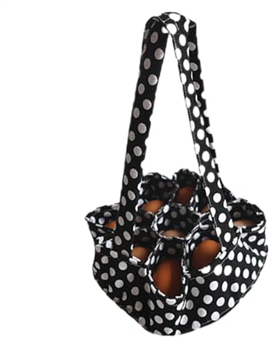 Cesta recolectora de huevos de tela con 7 bolsas | Colector de protección portátil | Organizador de la colección Farmhouse Food Collection para pollo y pato