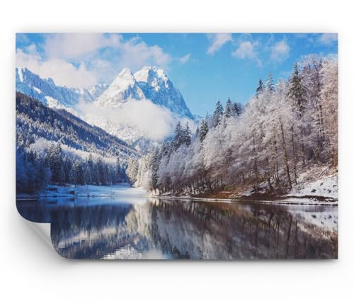 ARTTOR Fotomural 350x256 cm Papel Pintado Paisajes Bosque - 5226 - WF1 | Invierno Paisaje montañas Standard Papel pintado de papel no tejido Decoración de Pared Mural de Pared Salón Moderno ARTTOR