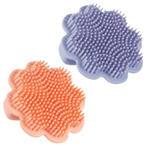 TOYANDONA 2pcs Scalp Brush Silicone Cradle Cap Comb with Ergonomic Lion Shape for Newborns Soft Scalp Exfoliator Bath Scrubber Gentle Hairbrush for Care