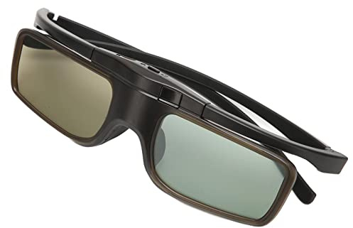 RASTKY 3D-Aktiv-Shutter-Brille mit Hoher Lichtdurchlässigkeit für 3D-Projektoren, 30–40 Stunden Akkulaufzeit, Wiederaufladbarer USB-DLP-Link für Heimkino-Enthusiasten (WX60)