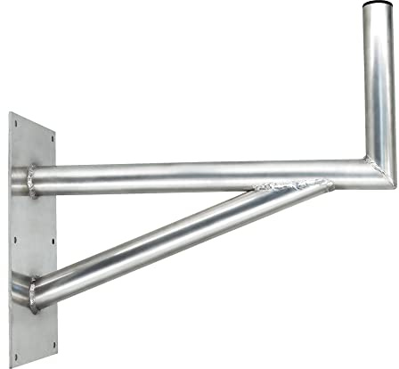 Premium X 60cm Wandhalter mit Stützelement Aluminium SAT Auslegerlänge 600mm Auslegerhöhe 300mm Grundplatte 400x200mm