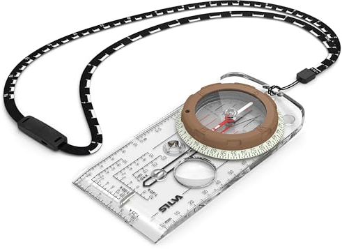 Silva Kompass Outdoor - Compass 5 - Von NATO-Streitkräften Vertraut - Maßstab 1:25k 1:40k 1:50k mm & in - Wanderkompass für Fortgeschrittene Nutzer und Profis - Marschkompass Kompass Militär