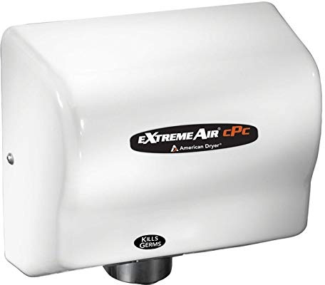 American Dryer CPC9 ExtremeAir Cold Plasma Technology High Speed Hand Dryer, White ABS, Universal Voltage