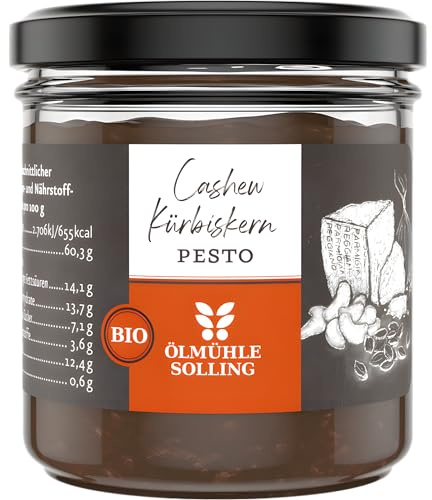 Ölmühle Solling Cashew-Kürbiskern Pesto im Glas - BIO, 1er Pack (1 x 110 g)