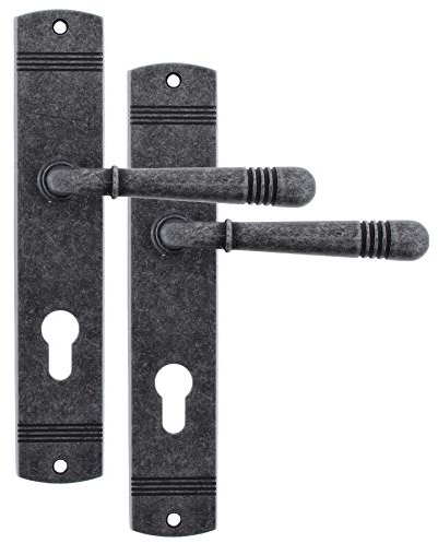 ToniTec Amy - Juego de Picaportes y Placas Largas para Puerta (1 par)